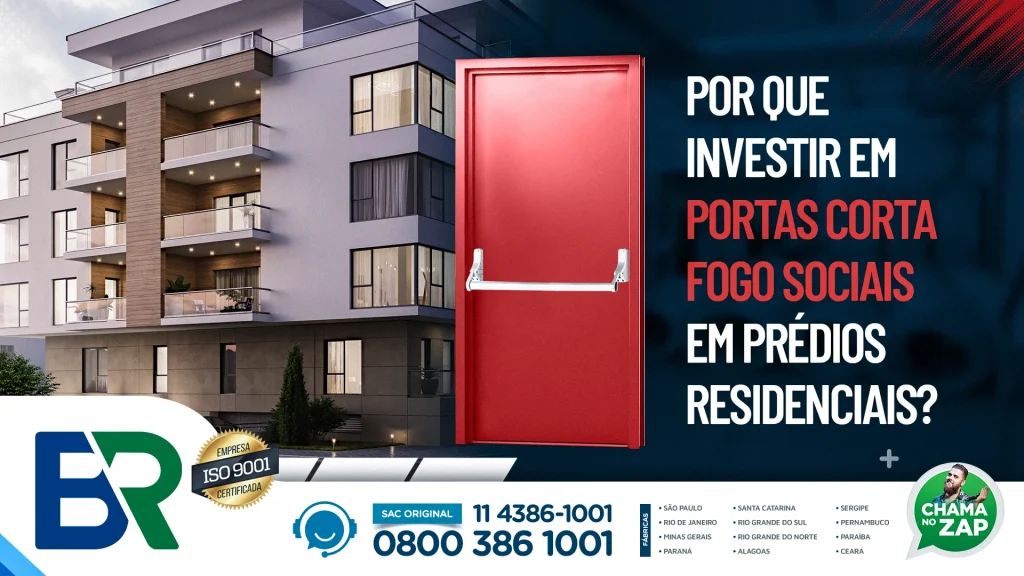 portas corta fogo sociais em prédios residenciais