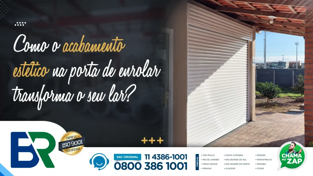 acabamento estético na porta de enrolar