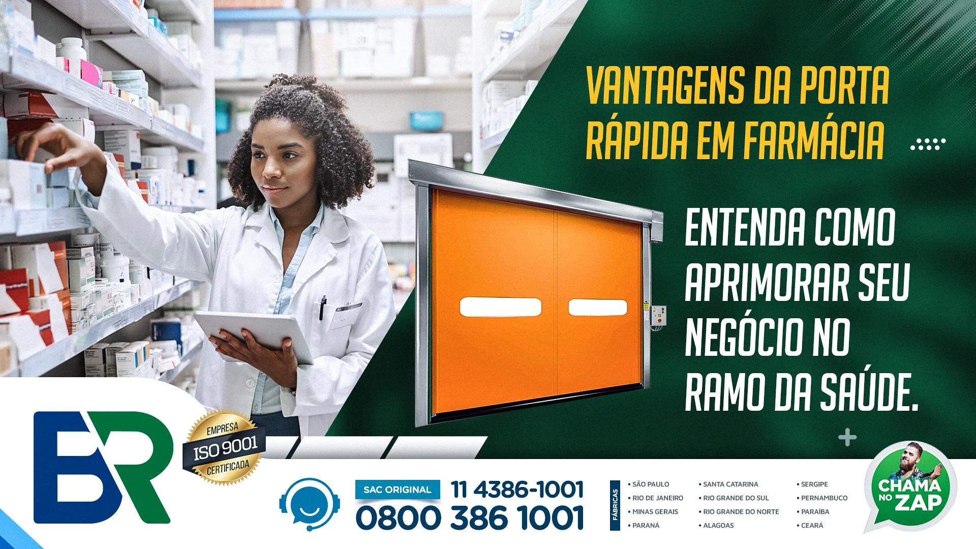 6 Vantagens da porta rápida em farmácia, entenda como aprimorar seu negócio no ramo da saúde